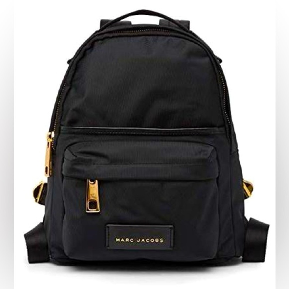 Marc Jacobs Black Varsity Mini Nylon Backpack.